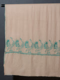 MAYURA, the Peacock Magnificent Hand Embroidered Stole -Pearl Teal
