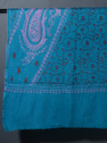 ORNAMENTAL PAISLEY The Magnificent Hand Embroidered Stole - Powder Blue