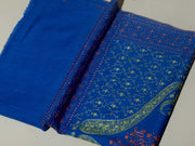 ORNAMENTAL PAISLEY The Magnificent Hand Embroidered Stole - Blissful Blue
