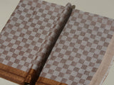 Chess Checks Patterned Pashmina Stole - Caramel Ochre