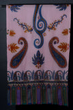 PAISLEY FLORAL Exquisite Kalamkari Kani Stole with Hand embroidery - Powder Pink
