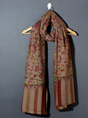SHEEN Alluring Paisley Flower Kani Woven Shawl  with Embroidery  Unisex