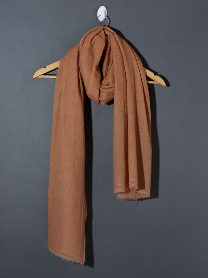 Solid Dyed Woolen Muffler -  Mocha Brown