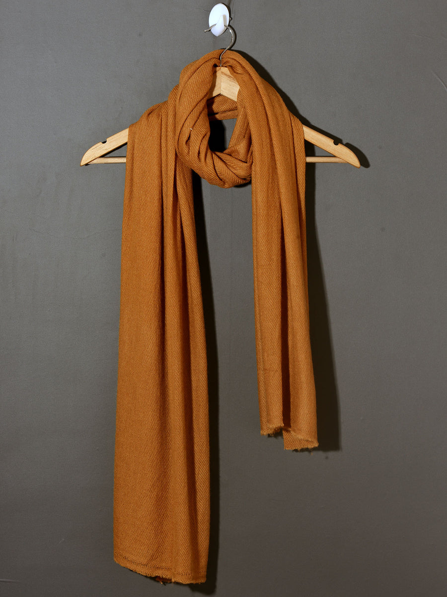 Solid Dyed Woolen Muffler -  Ochre