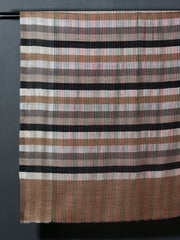 Multi Checks Kashmiri Patterned Pashmina Stole - Multi Browns