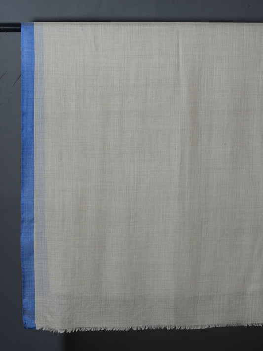 Striped Border Pashmina  - Royal Blue