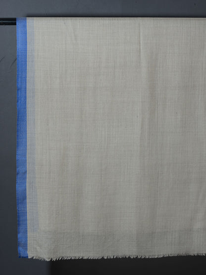 Striped Border Pashmina  - Royal Blue
