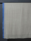 Striped Border Pashmina  - Royal Blue