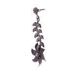 Leafy Florals Silver Earrings