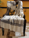 MAHNOOR- Handblock Printed Pashmina Stole - 100% Wool