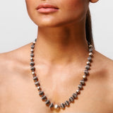 Groovy Beaded Silver Necklace