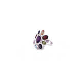 Nine Gems Silver Healing Ring