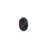 Large Ruby Zoisite Studded Silver Ring