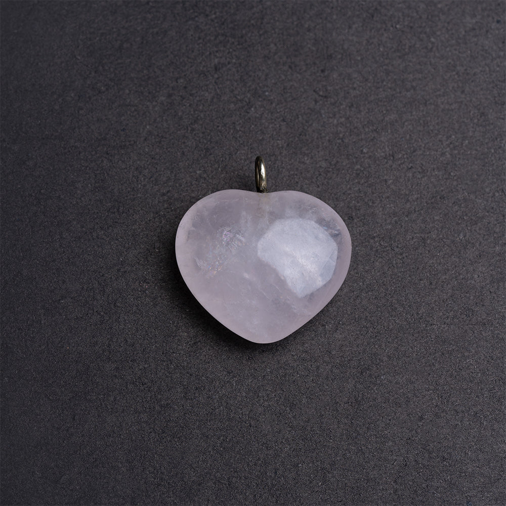 OMVAI : "HEART"  Healing Pendant : Natural Rose Quartz (White)